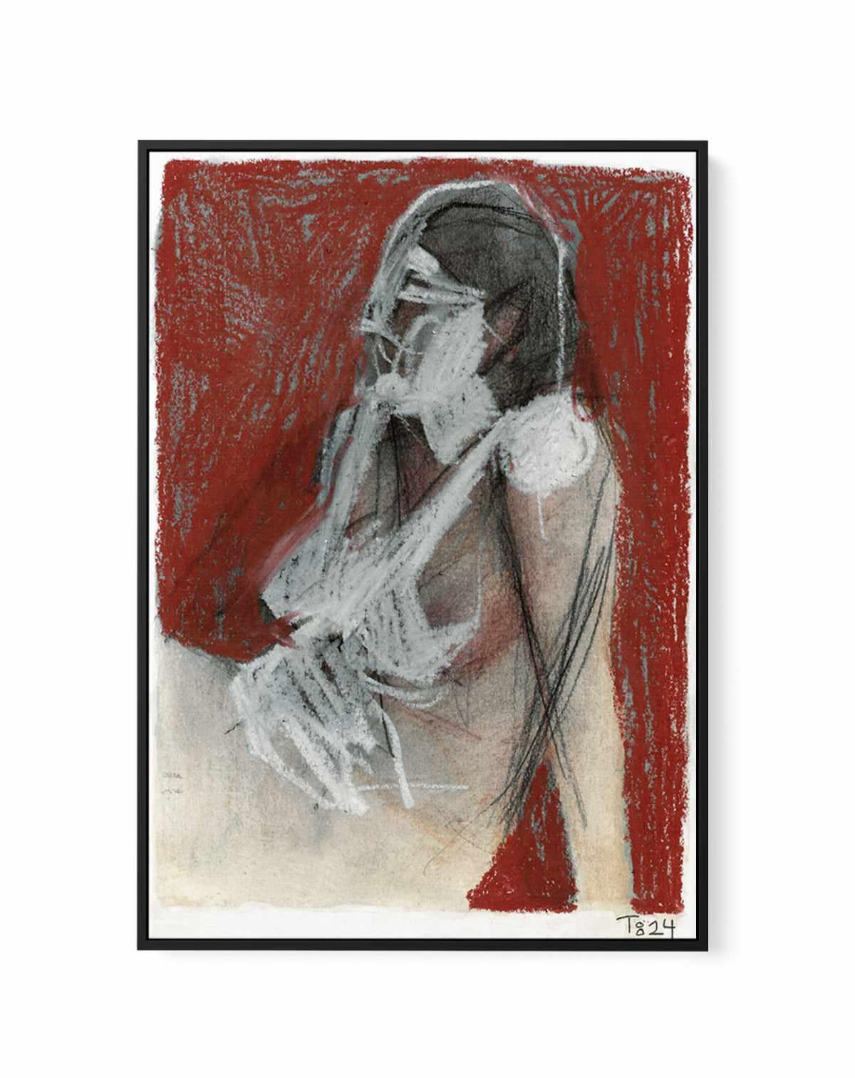 Sitting Woman by Tore Bahnson | Framed Canvas Art Print from Olive et Oriel where you can shop wallpaper and artworks online