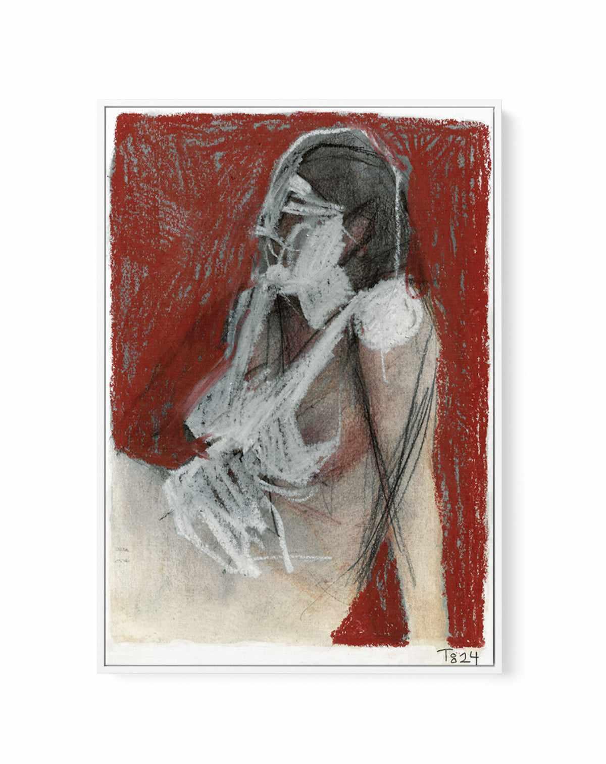 Sitting Woman by Tore Bahnson | Framed Canvas Art Print from Olive et Oriel where you can shop wallpaper and artworks online