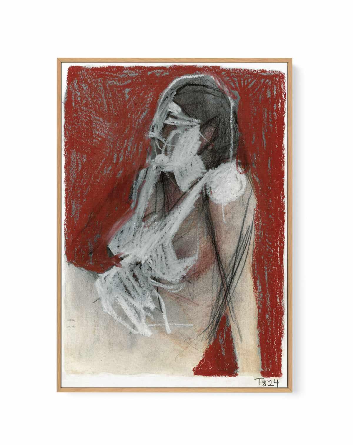 Sitting Woman by Tore Bahnson | Framed Canvas Art Print from Olive et Oriel where you can shop wallpaper and artworks online
