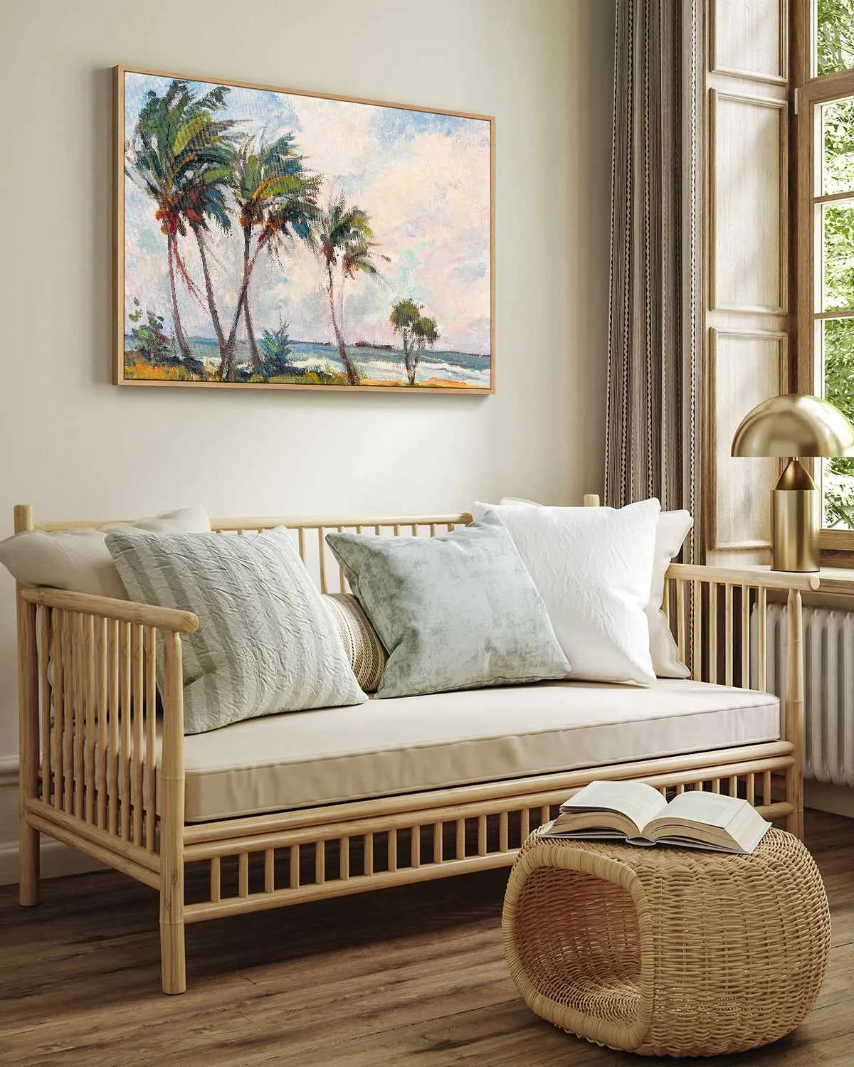 Six Palms by Richard A. Rodgers | Framed Canvas Art Print from Olive et Oriel where you can shop wallpaper and artworks online