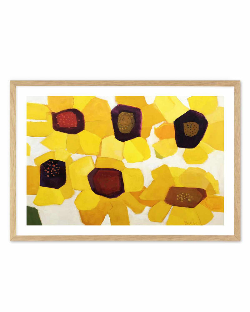 Six Sunflowers by Anne Becker Art Print