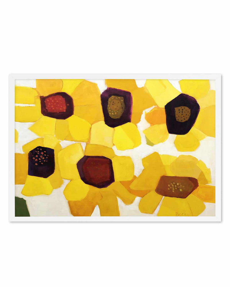 Six Sunflowers by Anne Becker Art Print