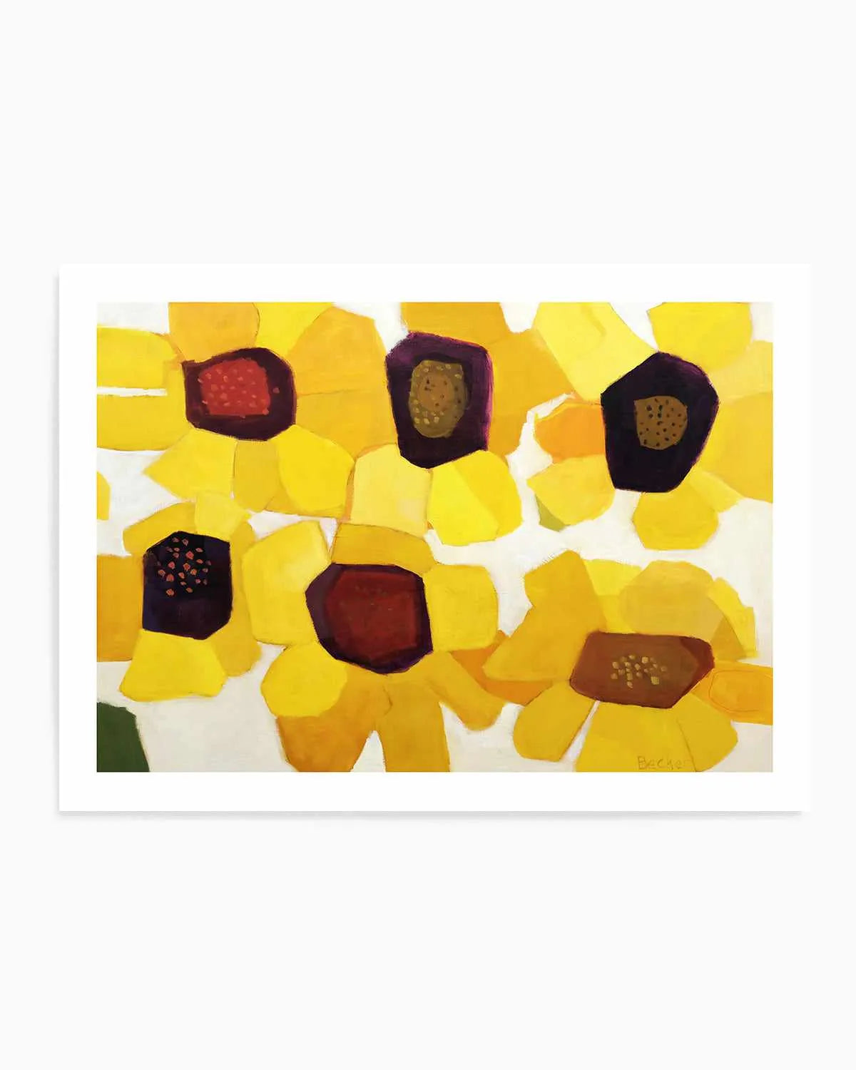 Six Sunflowers by Anne Becker Art Print from Olive et Oriel where you can shop wallpaper and artworks online