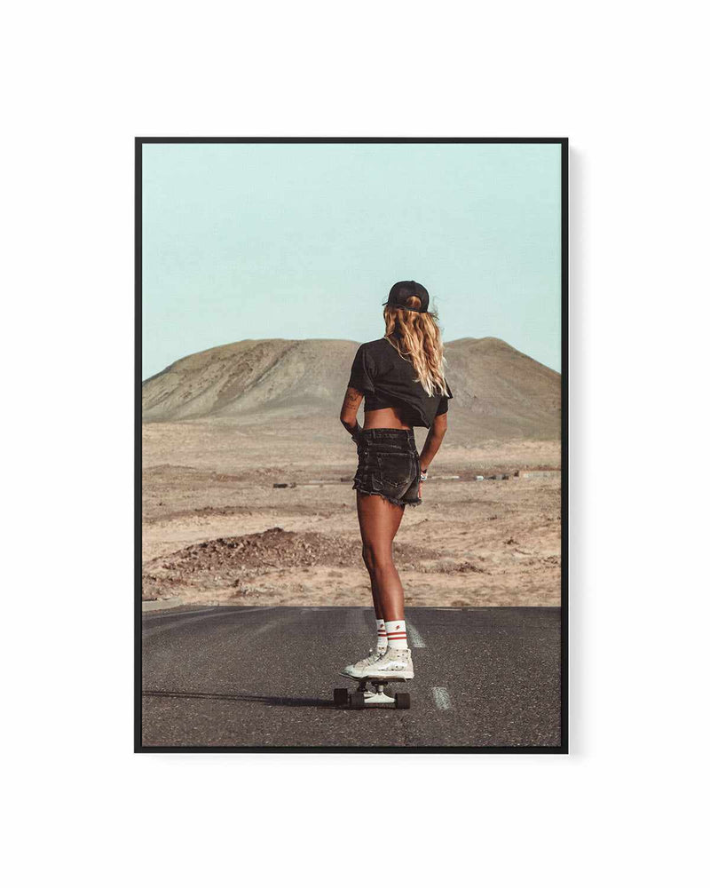 Skate Cruising by Marina Brisset | Framed Canvas Art Print