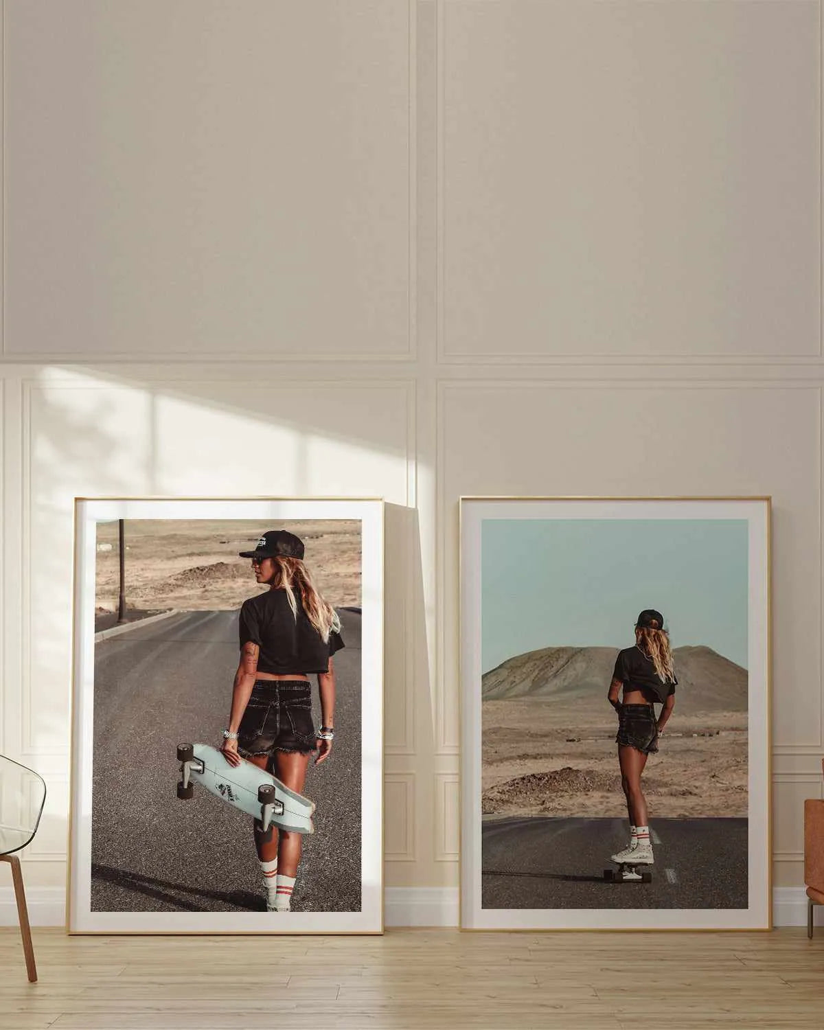 Skater Girl by Marina Brisset Art Print from Olive et Oriel where you can shop wallpaper and artworks online