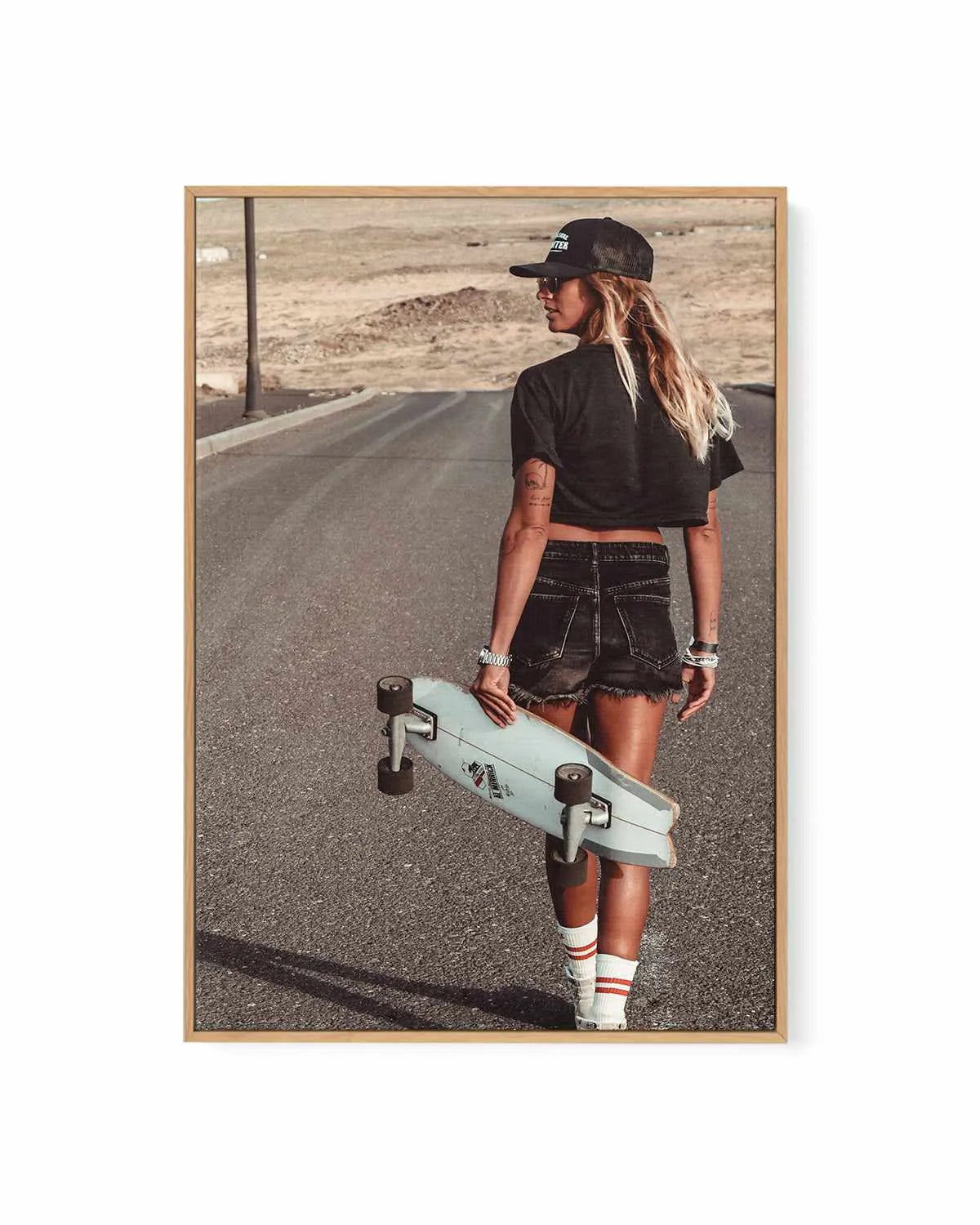 Skater Girl by Marina Brisset | Framed Canvas Art Print from Olive et Oriel where you can shop wallpaper and artworks online