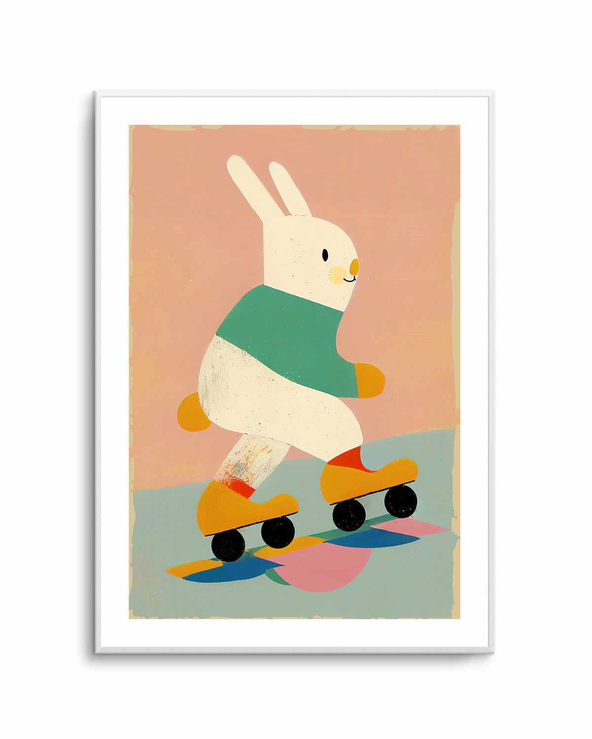 Skating bunny By Treechild | Art Print