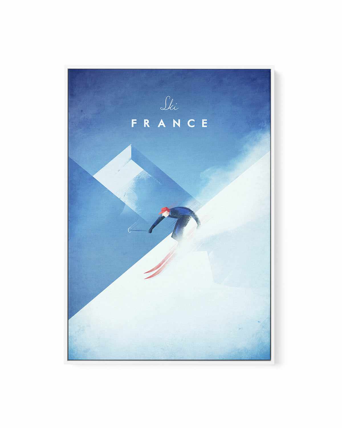 Ski France by Henry Rivers | Framed Canvas Art Print