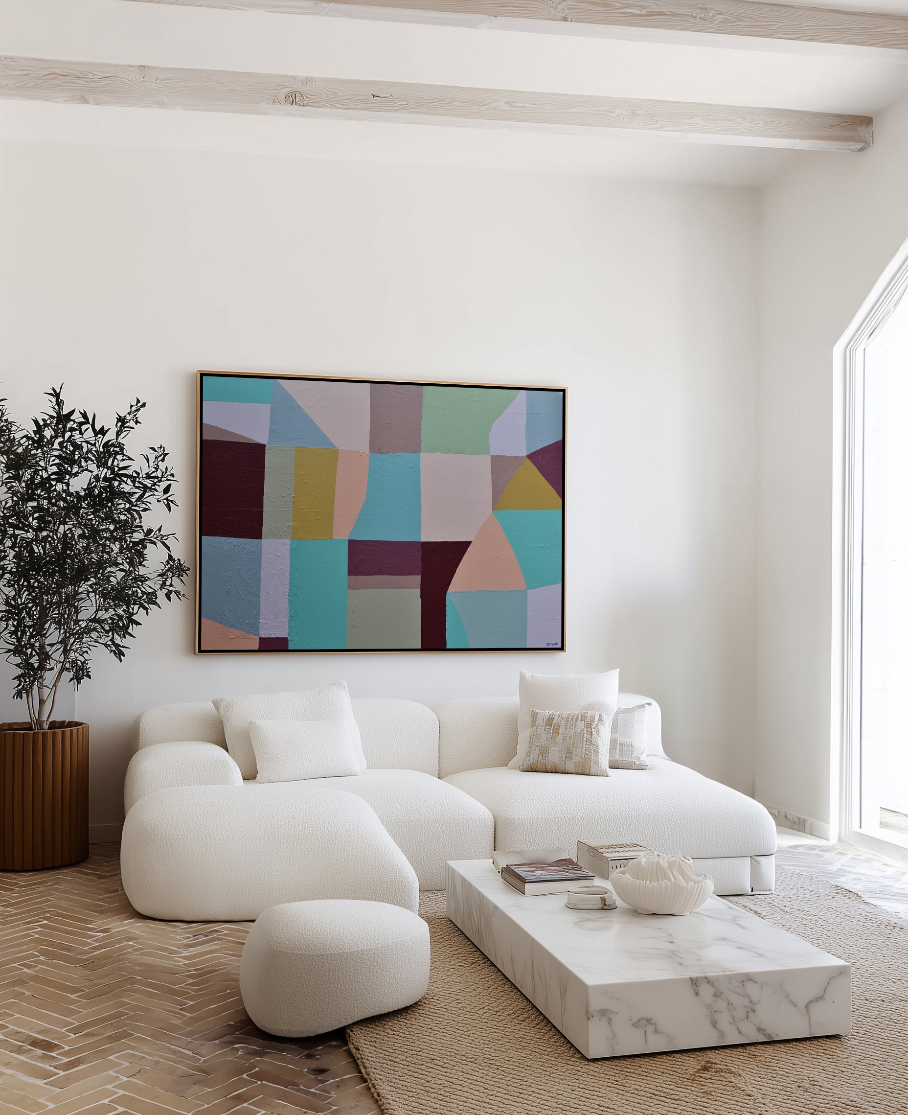 Sky City by Belinda Stone | Framed Canvas Art Print