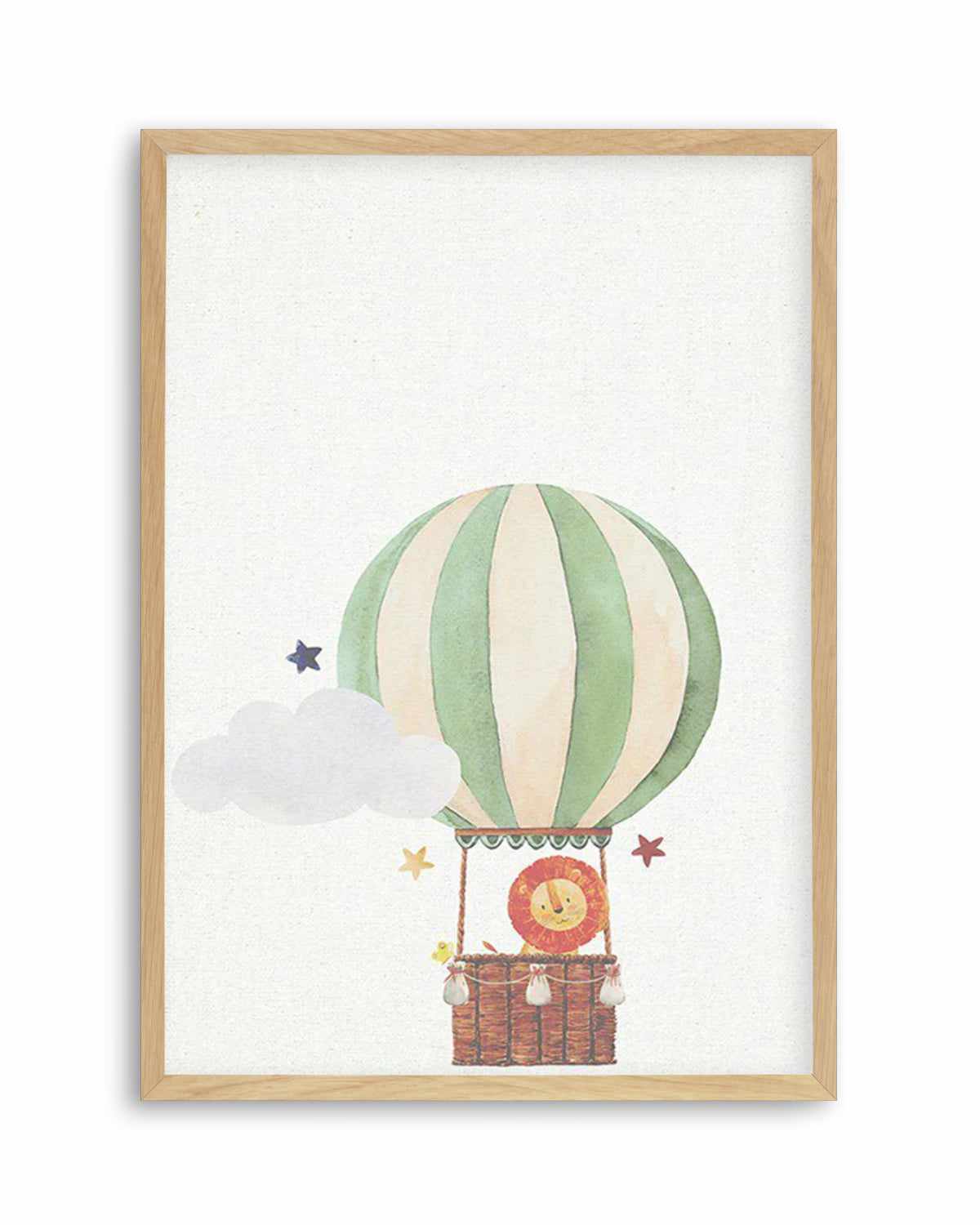 Sky Friends on Linen I Art Print