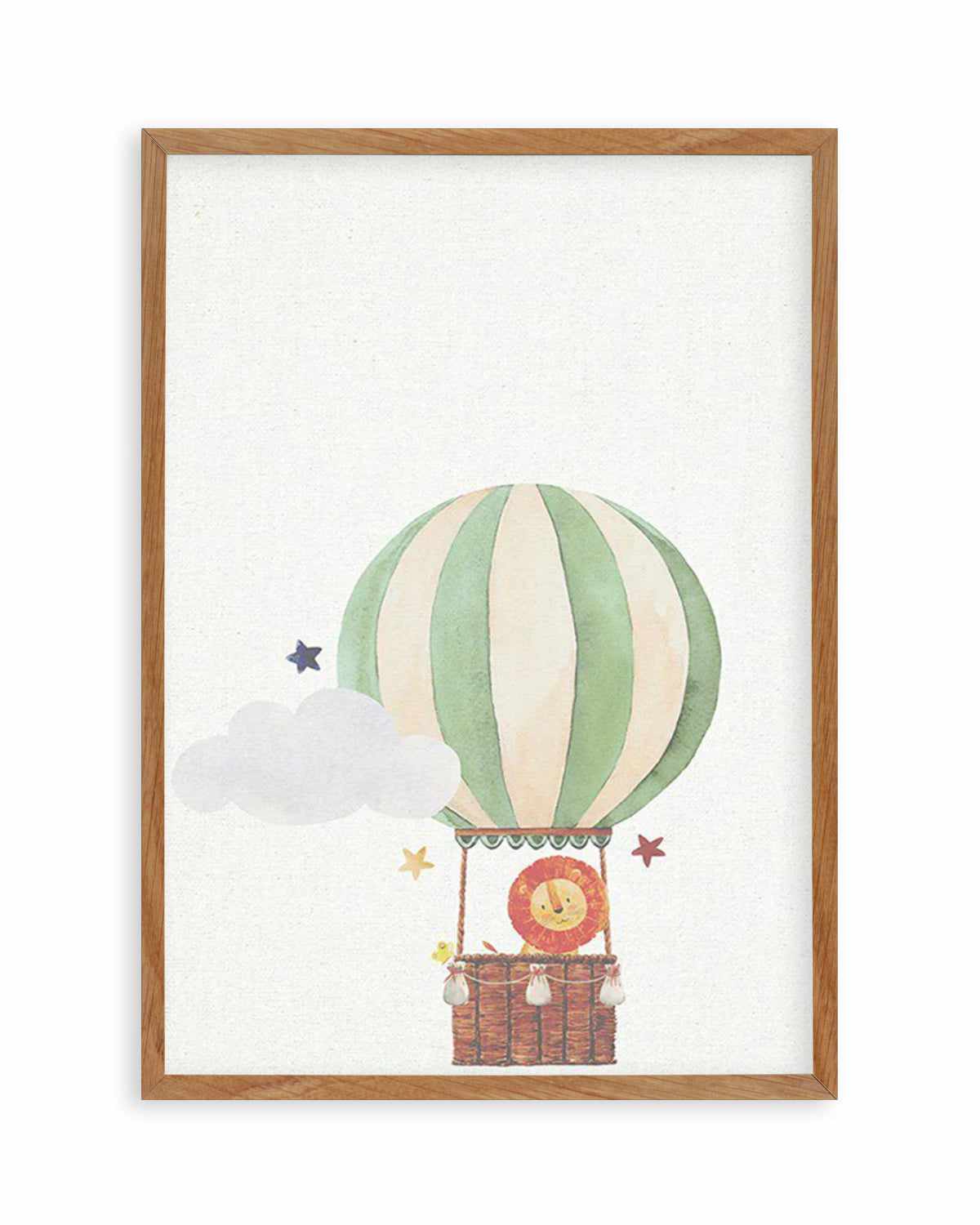 Sky Friends on Linen I Art Print