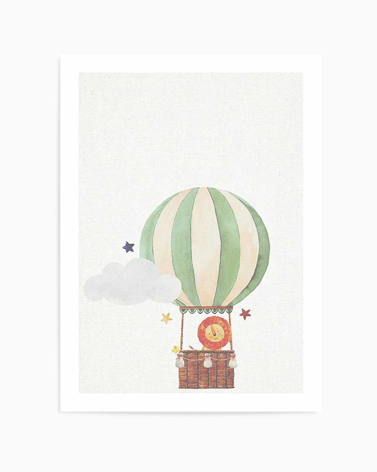 Sky Friends on Linen I Art Print