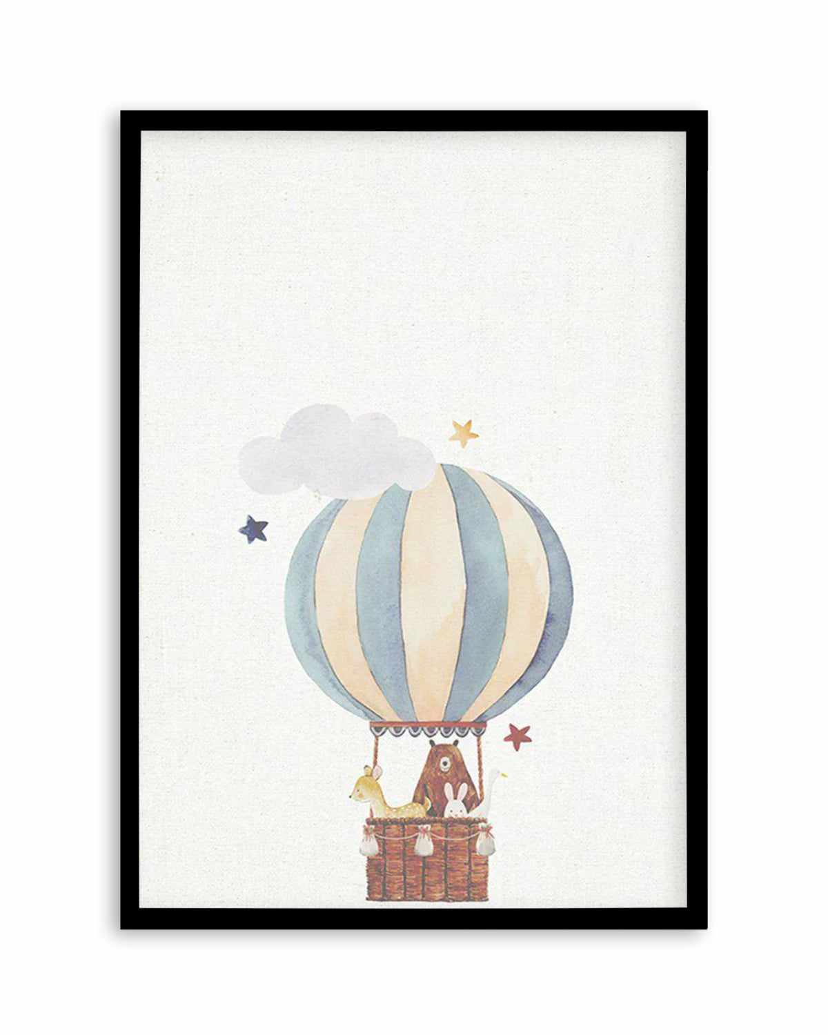 Sky Friends on Linen II Art Print