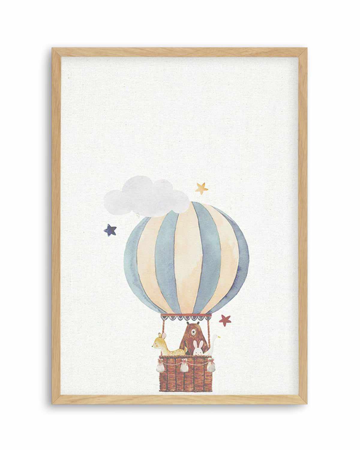 Sky Friends on Linen II Art Print