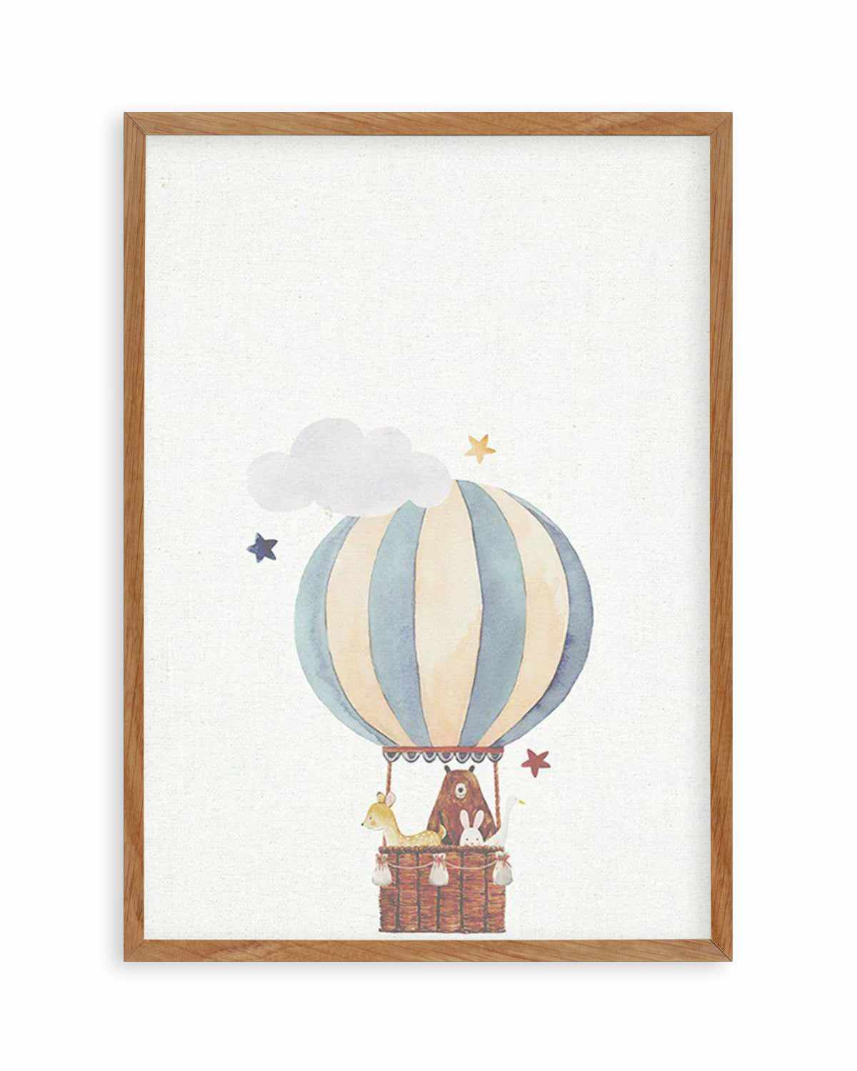 Sky Friends on Linen II Art Print