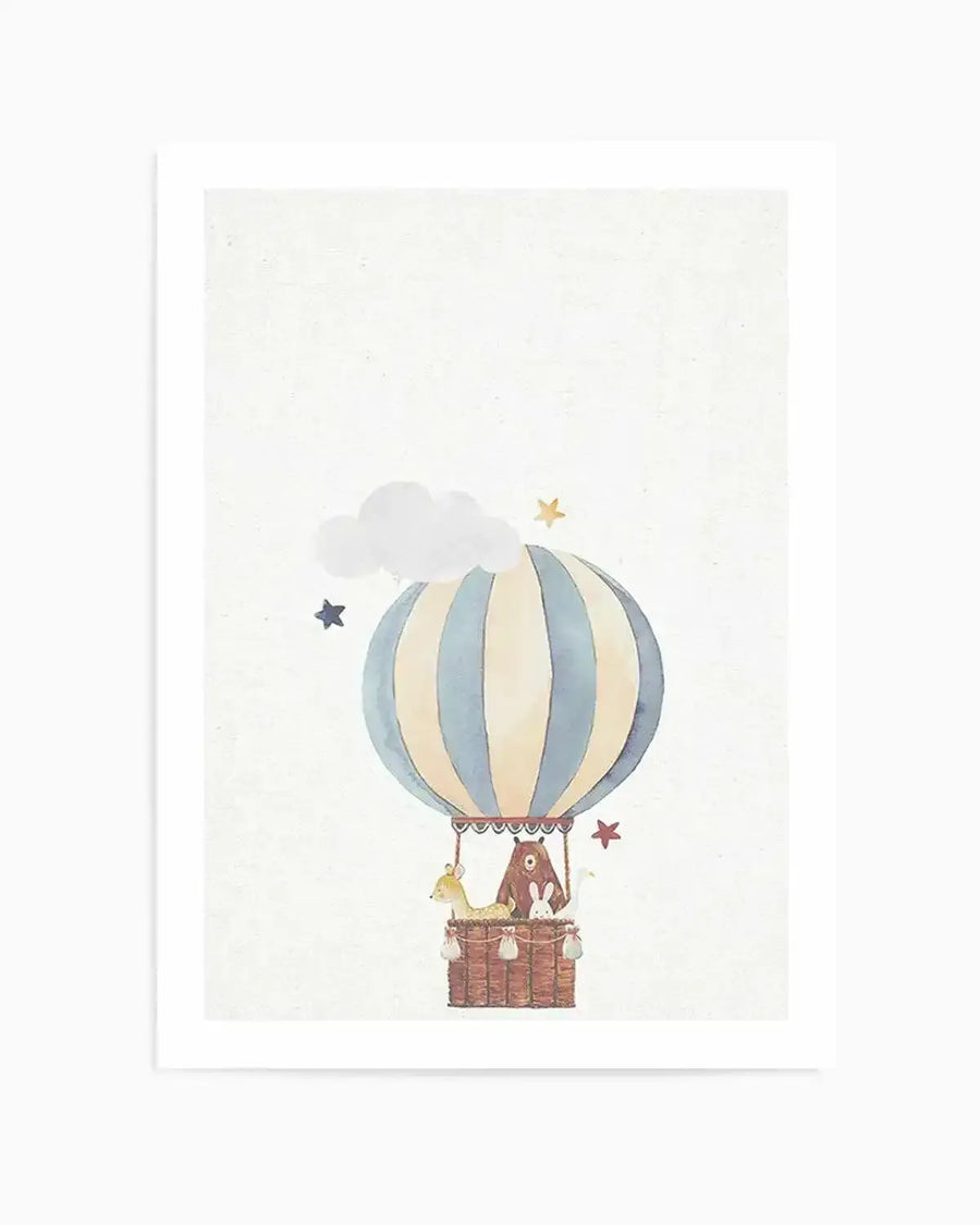 Sky Friends on Linen II Art Print from Olive et Oriel where you can shop wallpaper and artworks online