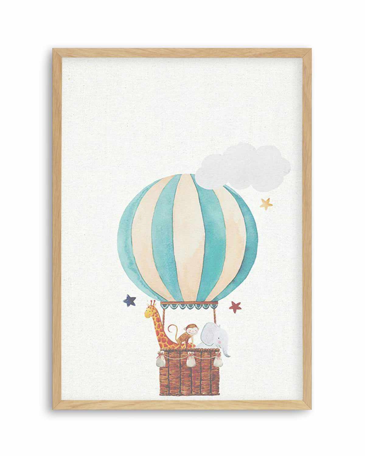 Sky Friends on Linen III Art Print