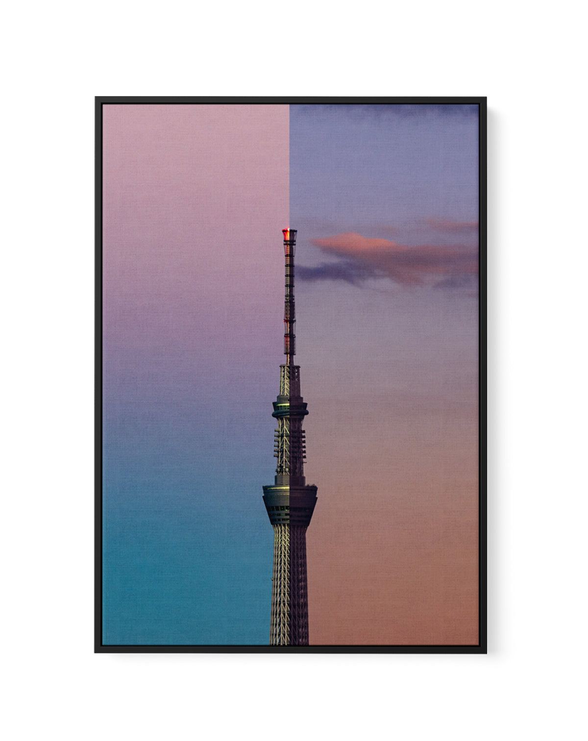 Skytree Sunset Gradient by Sakashita | Framed Canvas Art Print
