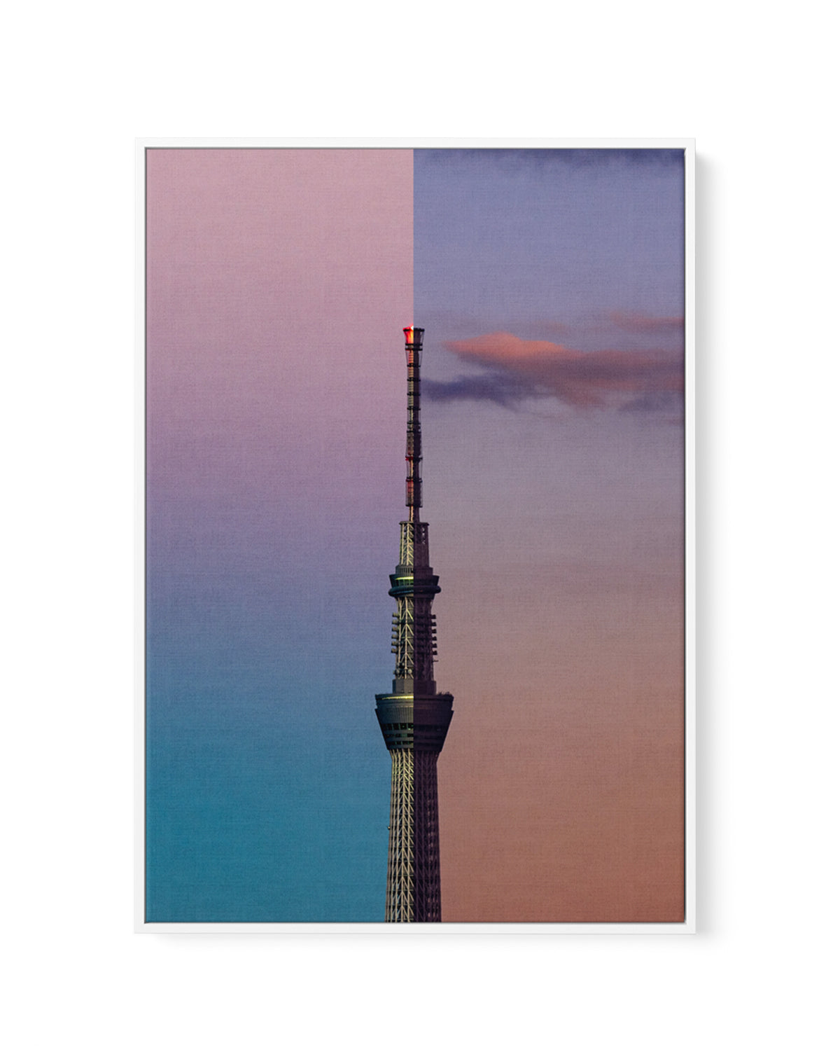 Skytree Sunset Gradient by Sakashita | Framed Canvas Art Print