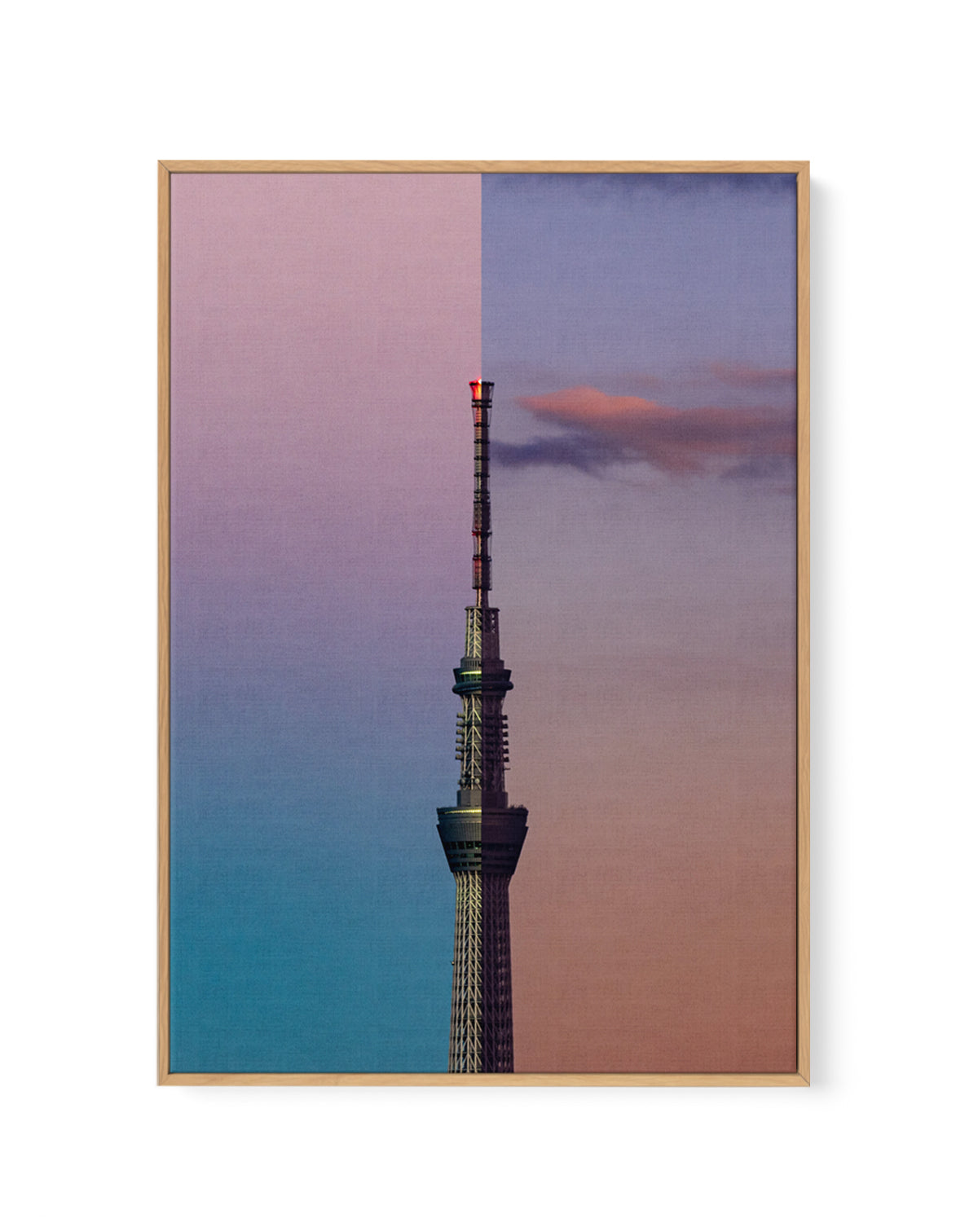 Skytree Sunset Gradient by Sakashita | Framed Canvas Art Print