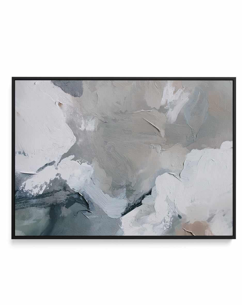 Slate Veil I Framed Canvas Art Print — framed canvas wall art Australia black frame