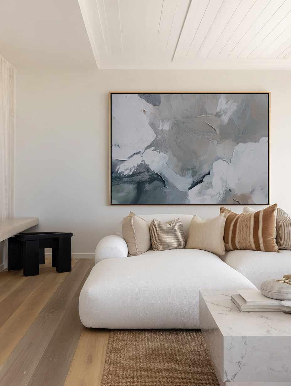 Slate Veil I Framed Canvas Art Print — framed canvas wall art Australia