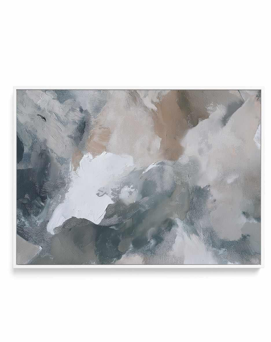 Slate Veil II Framed Canvas Art Print — framed canvas wall art Australia in room setting