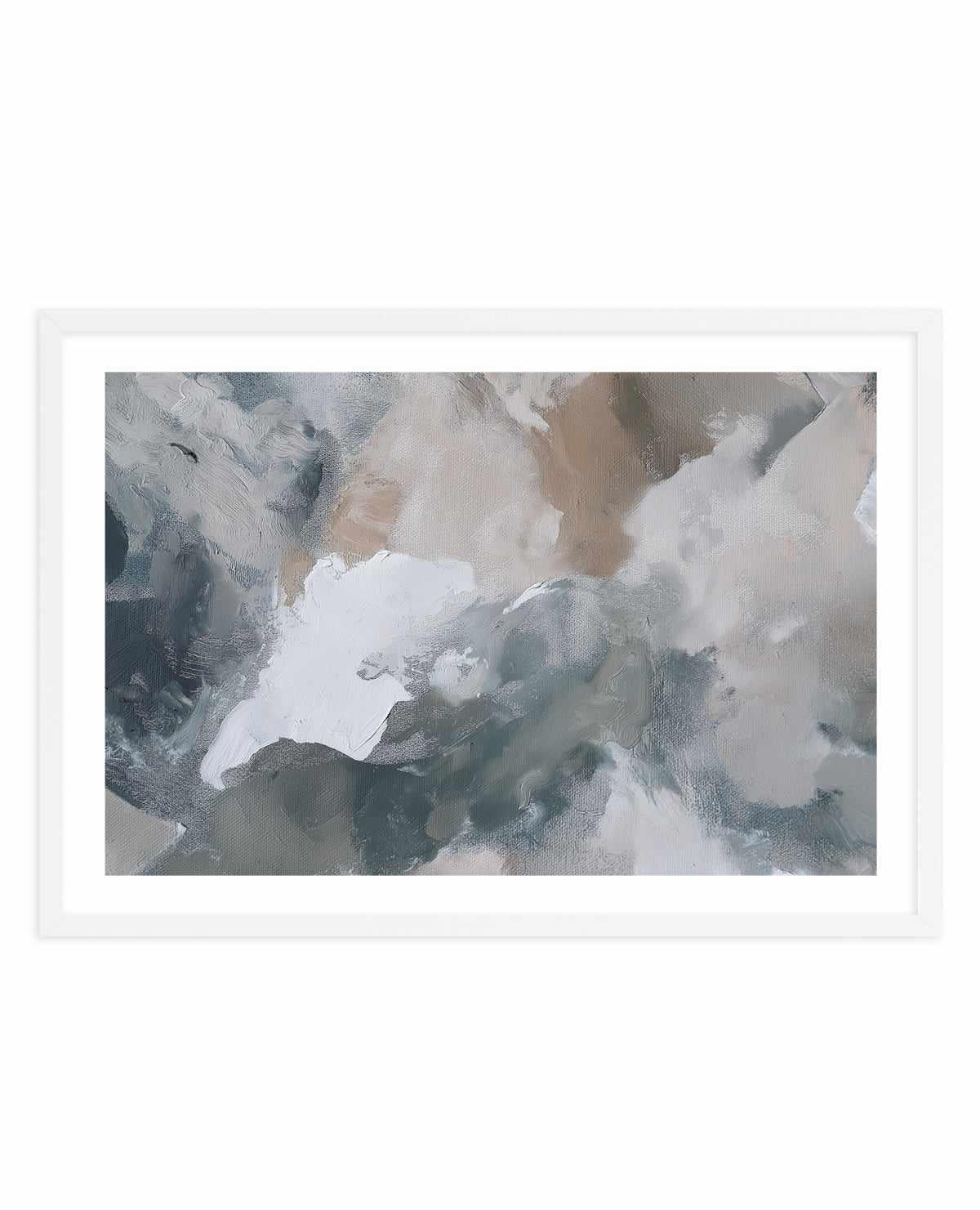 Slate Veil II Art Print — art print Australia with border