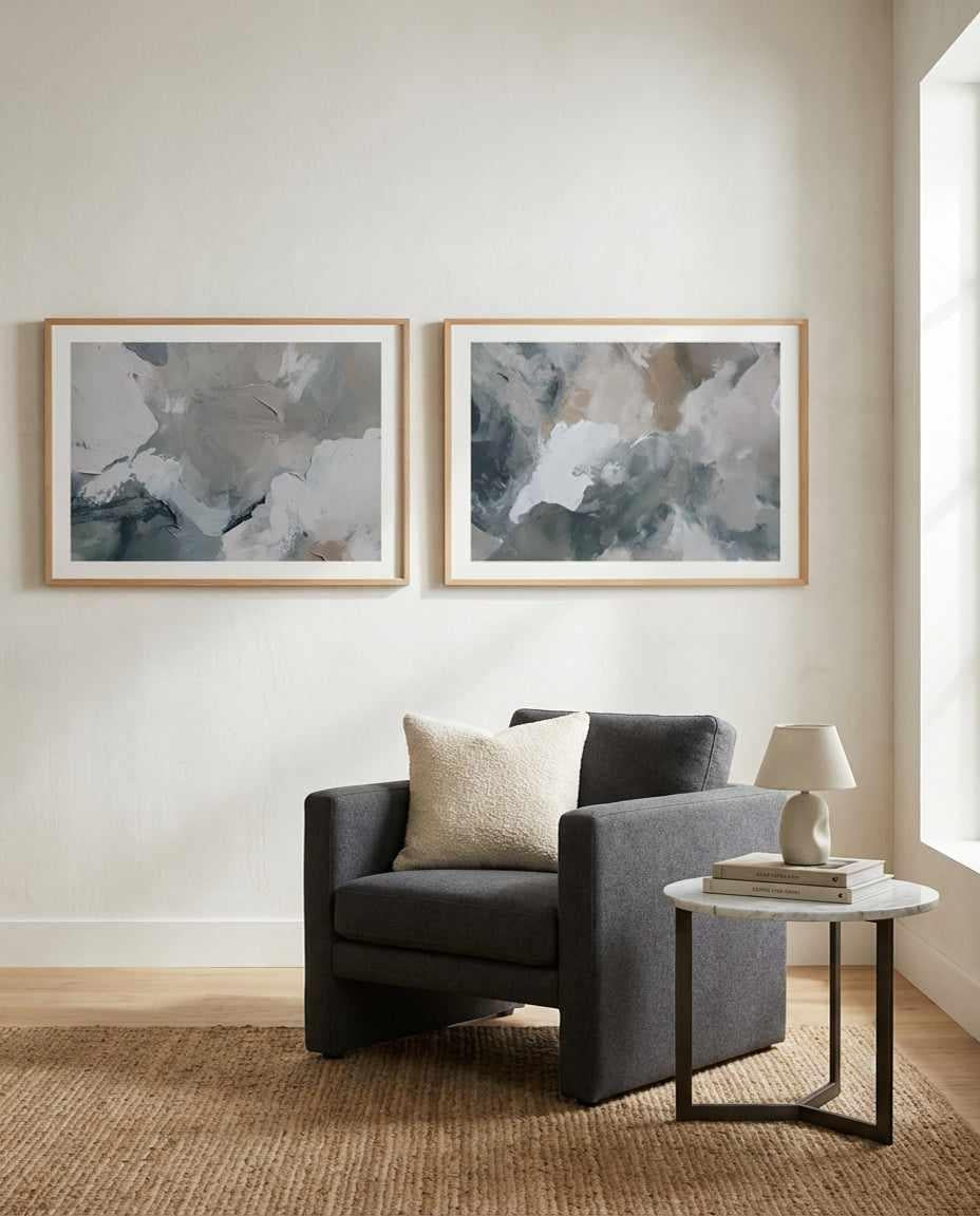 Slate Veil II Art Print — art print Australia pair