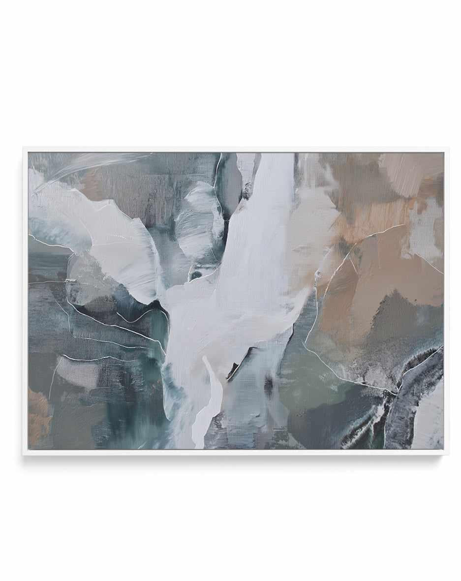 Slate Veil III Framed Canvas Art Print — framed canvas wall art Australia in room setting