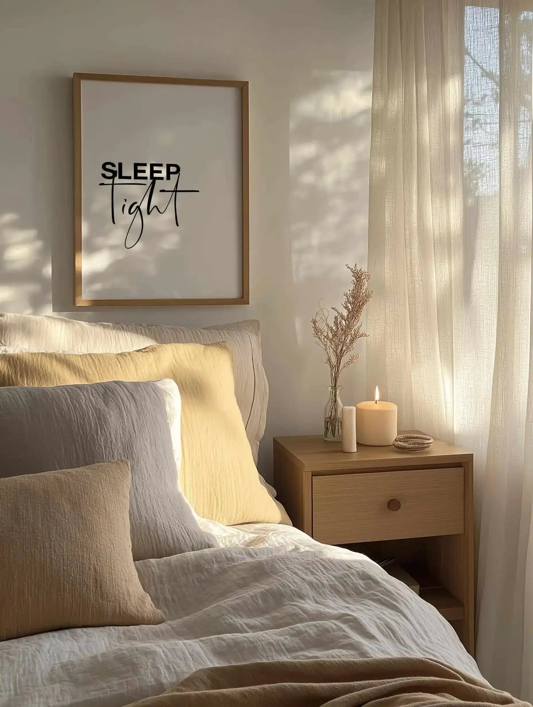 Sleep Tight Art Print from Olive et Oriel where you can shop wallpaper and artworks online