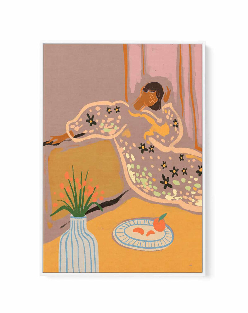 Slow Down Sunday by Arty Guava | Framed Canvas Art Print