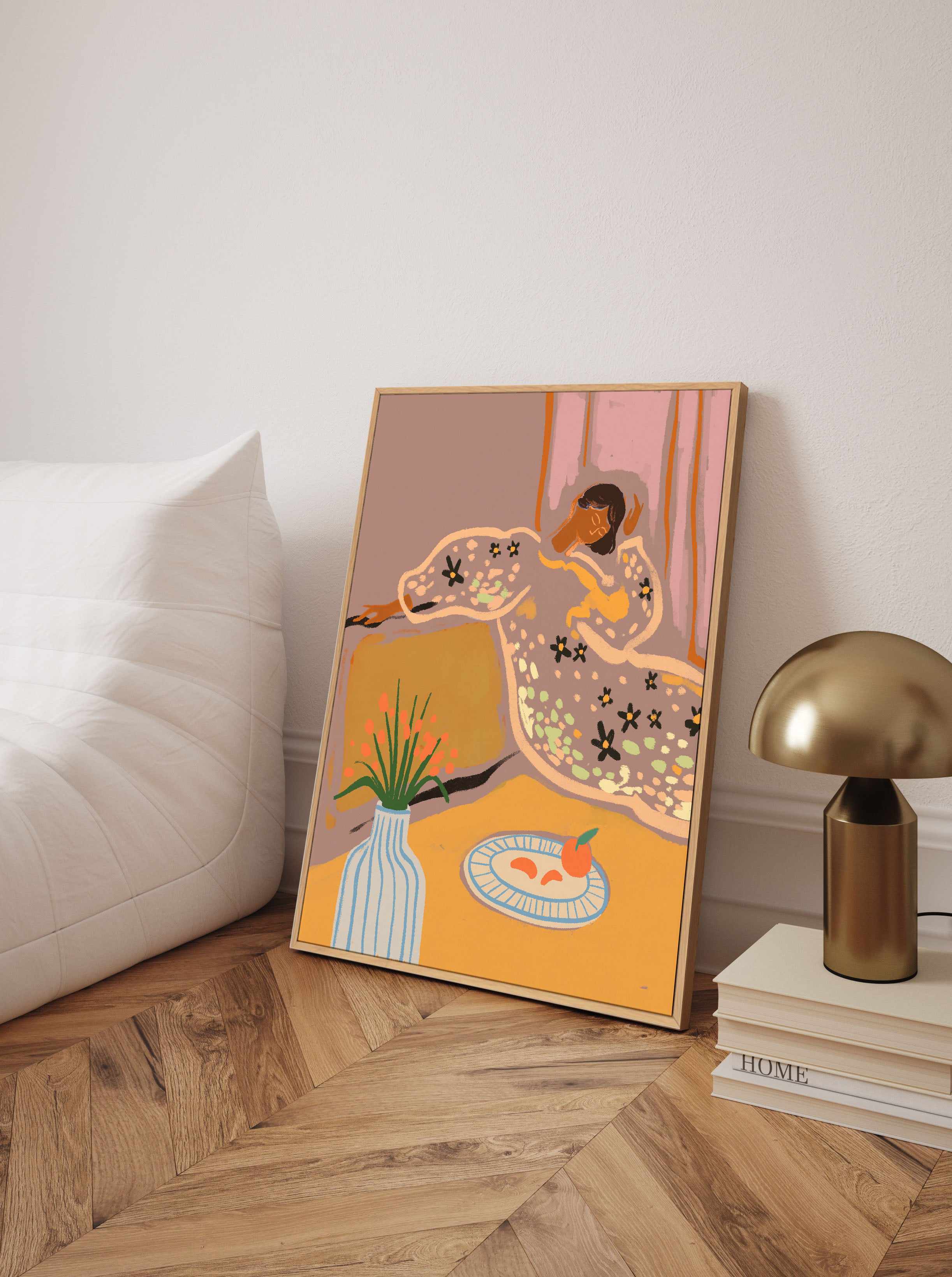 Slow Down Sunday by Arty Guava | Framed Canvas Art Print