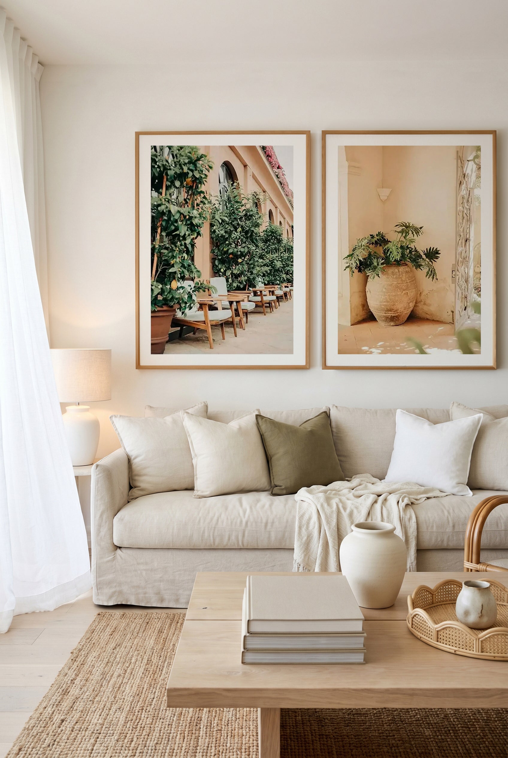 Slow Mornings & Old Villa Italy by Jovani Demetrie Art Print Set of 2 | Matching Wall Art