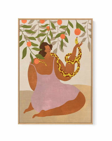 Smell The Orange by Arty Guava | Framed Canvas Art Print from Olive et Oriel where you can shop wallpaper and artworks online