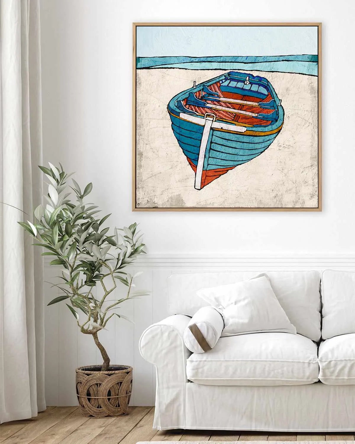 Smooth Sea | Framed Canvas Art Print from Olive et Oriel where you can shop wallpaper and artworks online