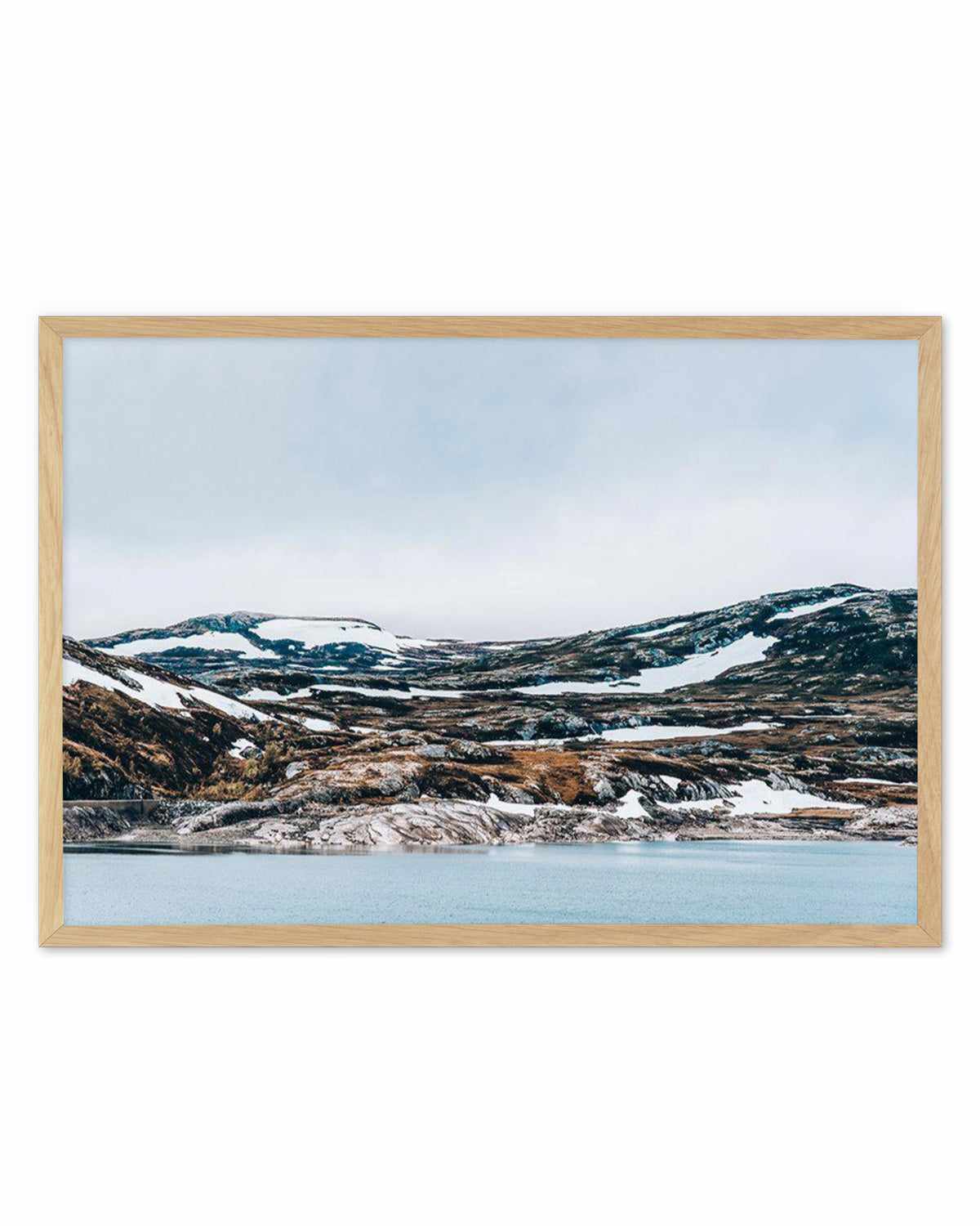 Snow By The Sea Art Print