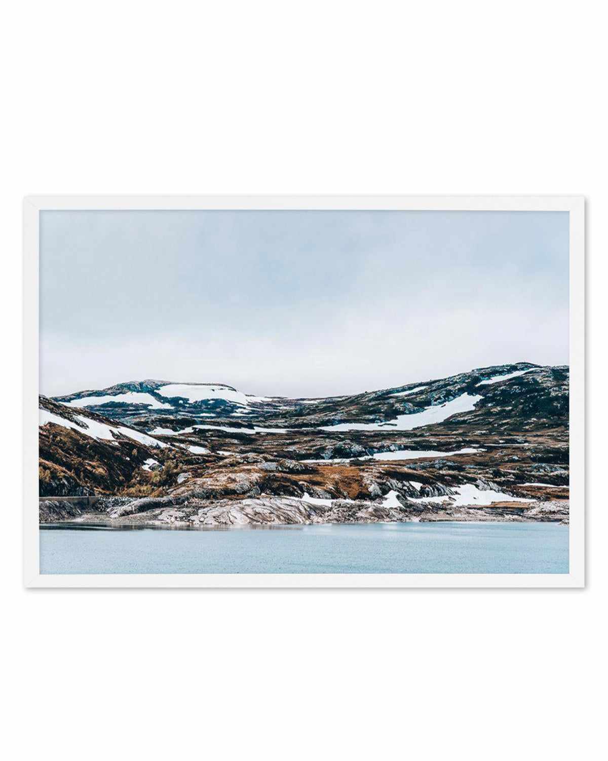 Snow By The Sea Art Print