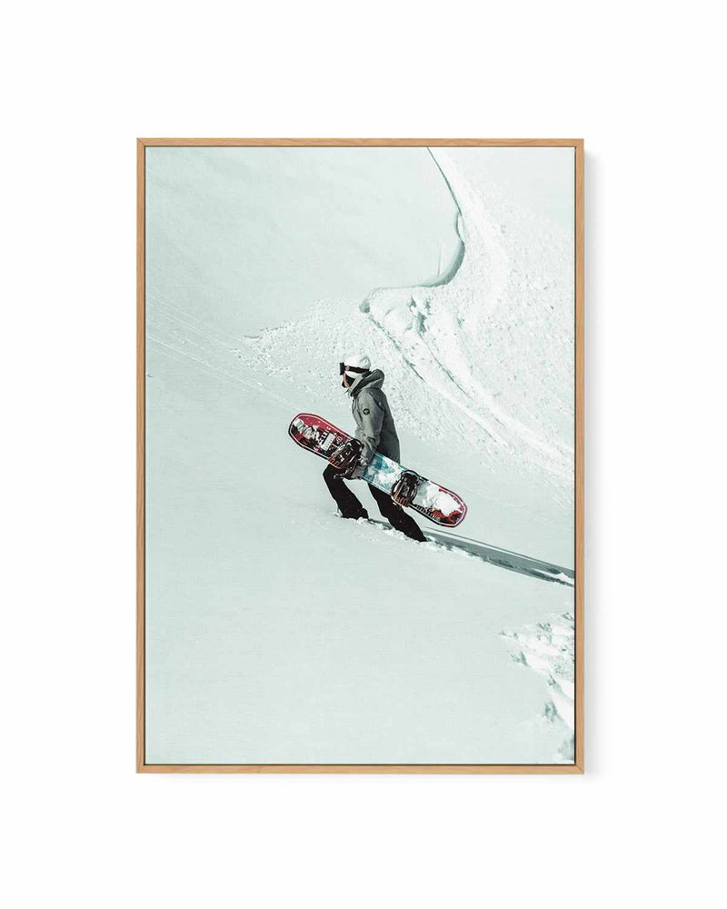 Snow Climb by Marina Brisset | Framed Canvas Art Print