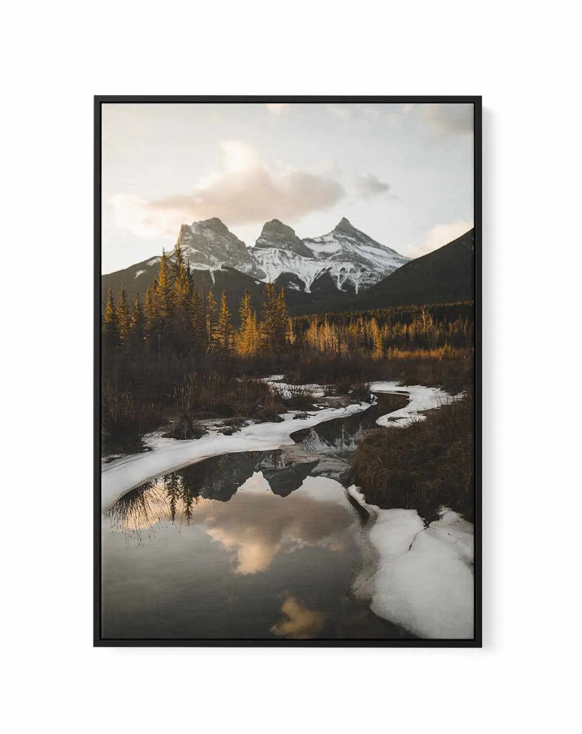 Snow Lake by Kalen X | Framed Canvas Art Print from Olive et Oriel where you can shop wallpaper and artworks online