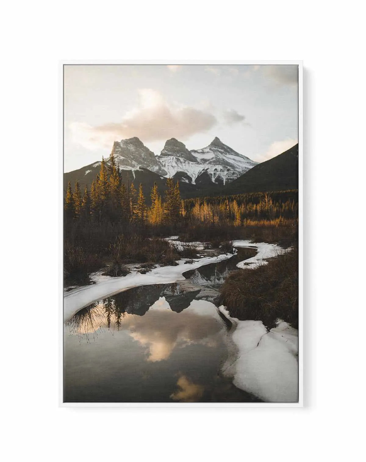 Snow Lake by Kalen X | Framed Canvas Art Print from Olive et Oriel where you can shop wallpaper and artworks online