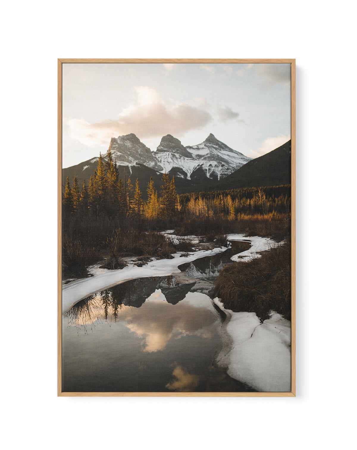 Snow Lake by Kalen X | Framed Canvas Art Print