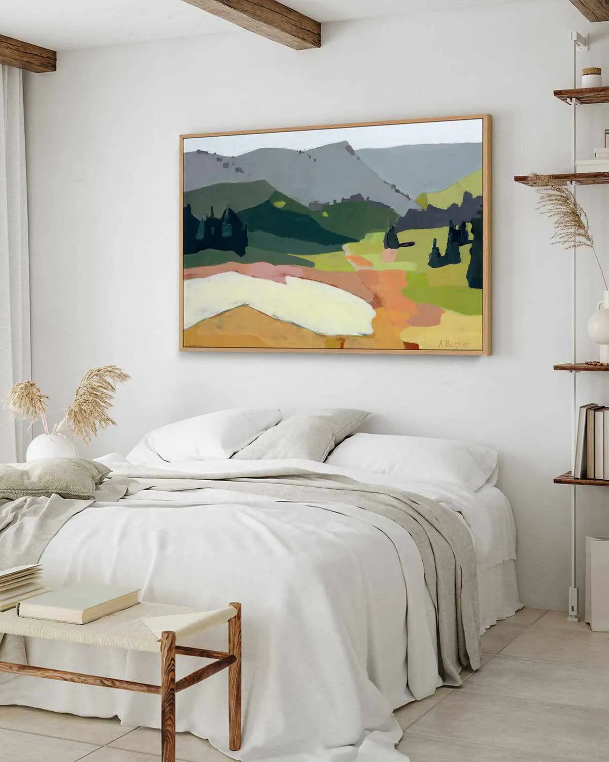 Snow Patch by Anne Becker | Framed Canvas Art Print from Olive et Oriel where you can shop wallpaper and artworks online