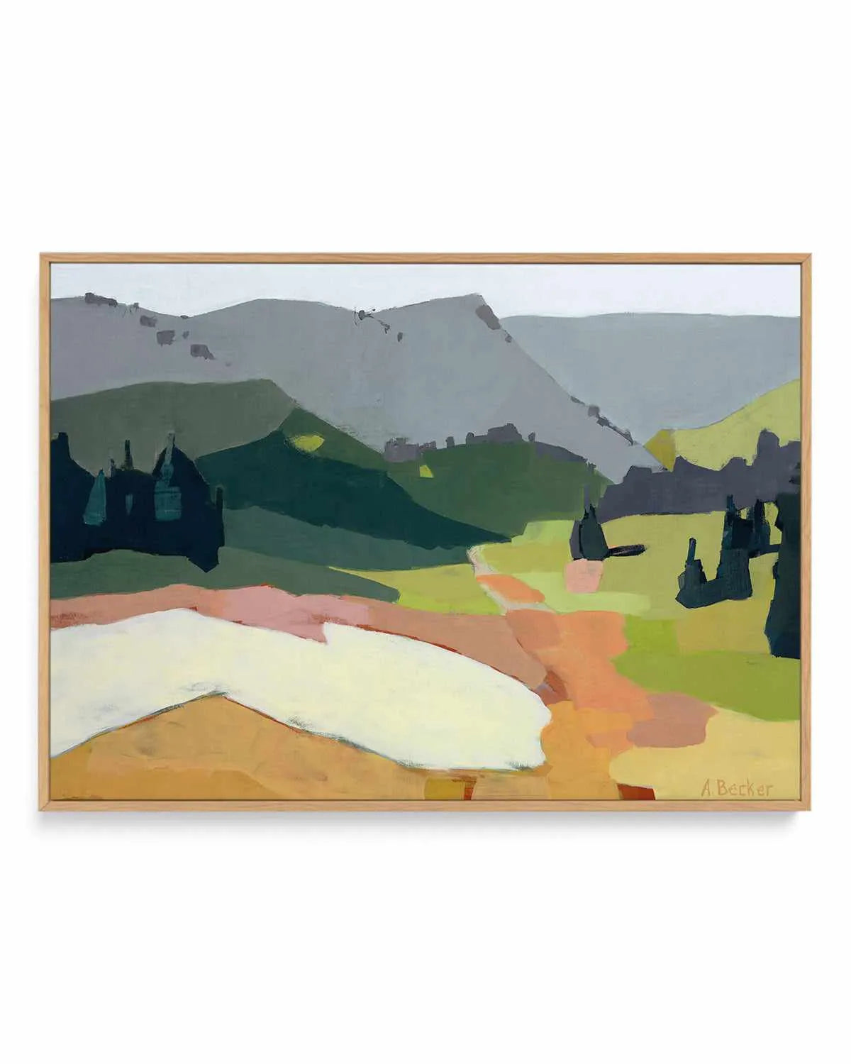 Snow Patch by Anne Becker | Framed Canvas Art Print from Olive et Oriel where you can shop wallpaper and artworks online