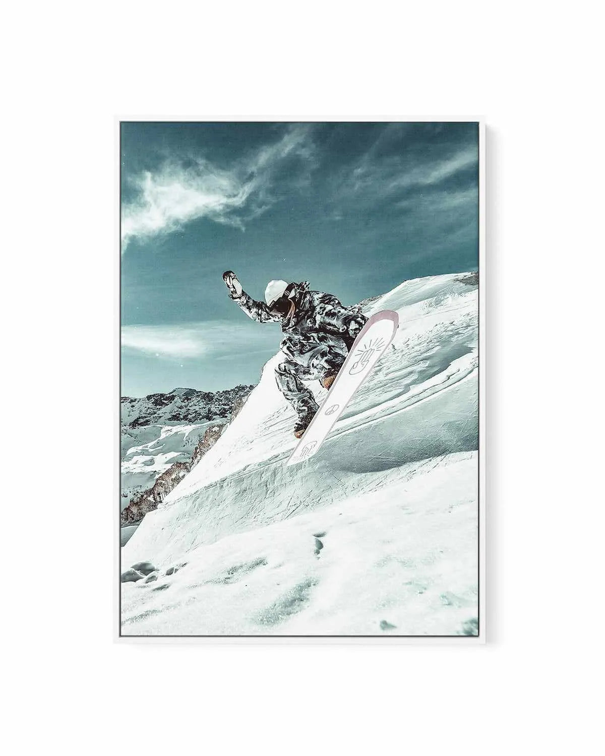 Snow Shredder by Marina Brisset | Framed Canvas Art Print from Olive et Oriel where you can shop wallpaper and artworks online