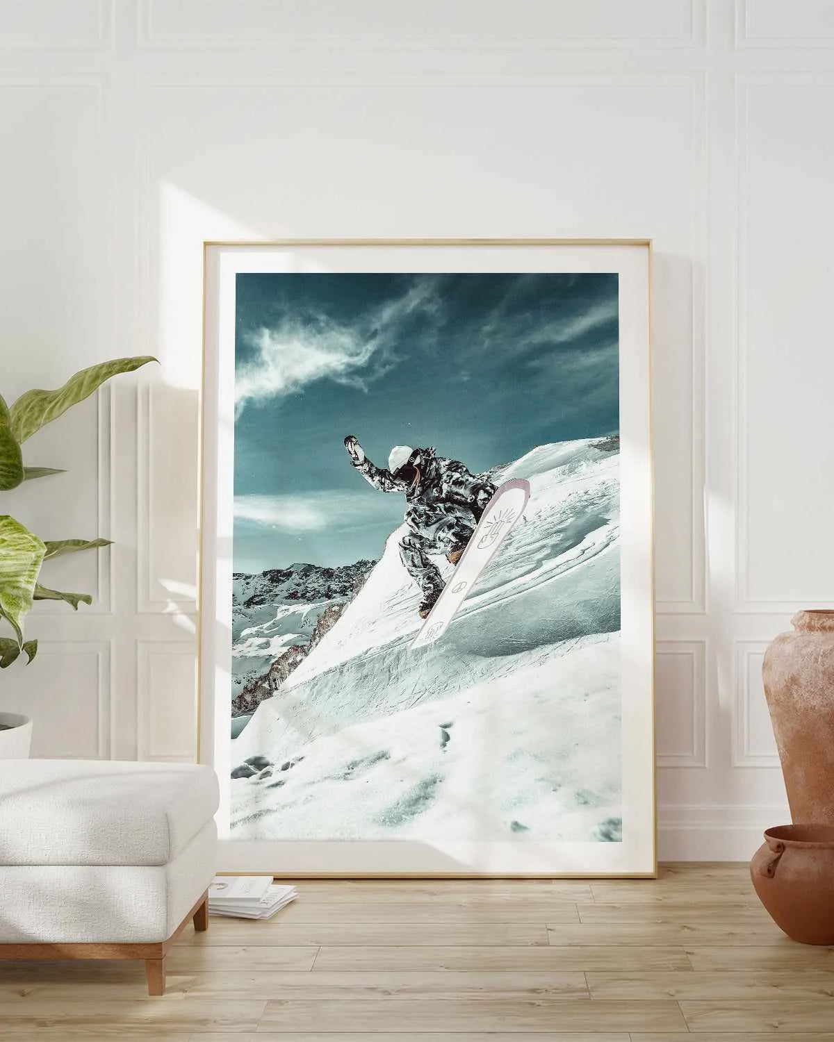 Snow Shredder by Marina Brisset Art Print from Olive et Oriel where you can shop wallpaper and artworks online