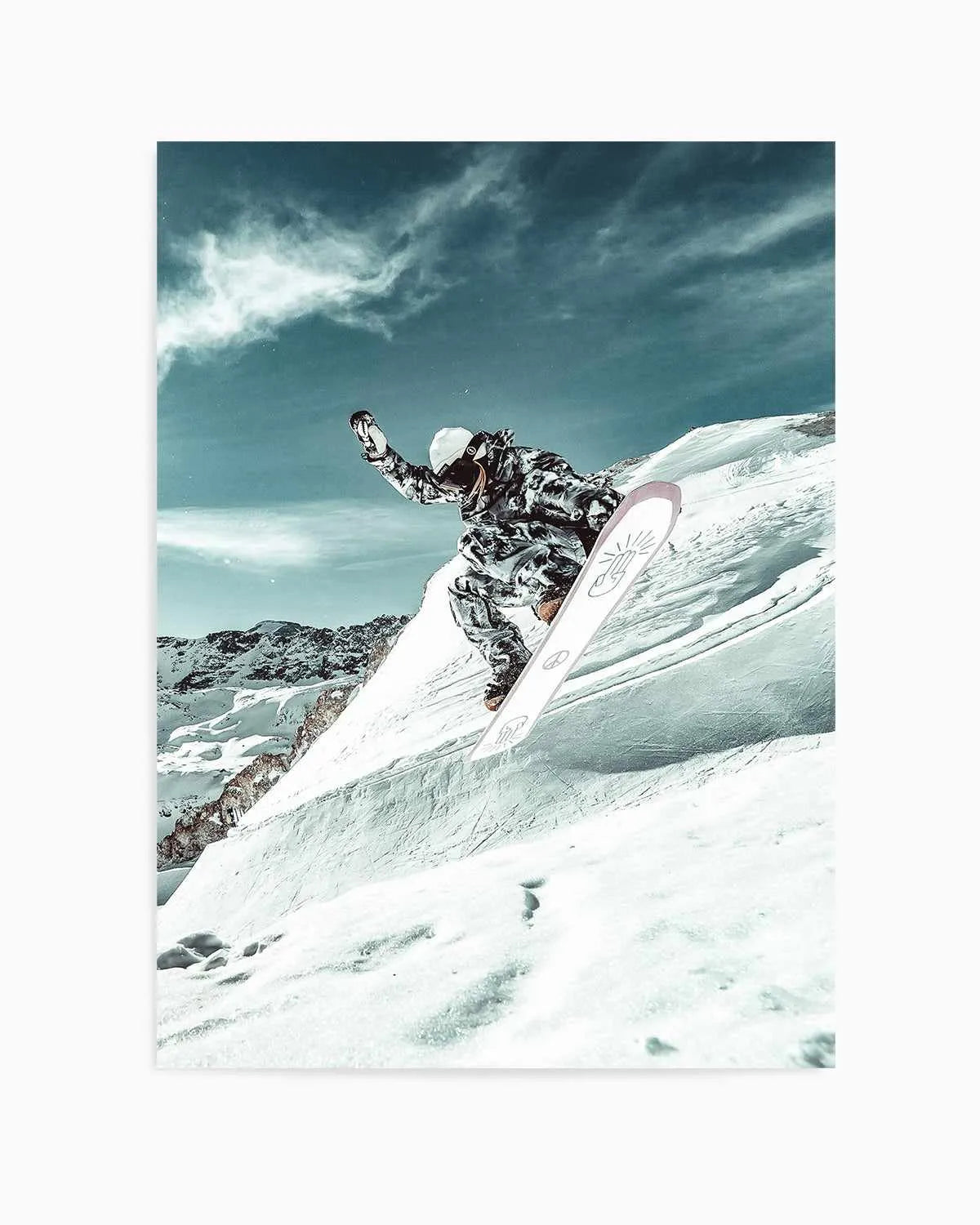 Snow Shredder by Marina Brisset Art Print from Olive et Oriel where you can shop wallpaper and artworks online