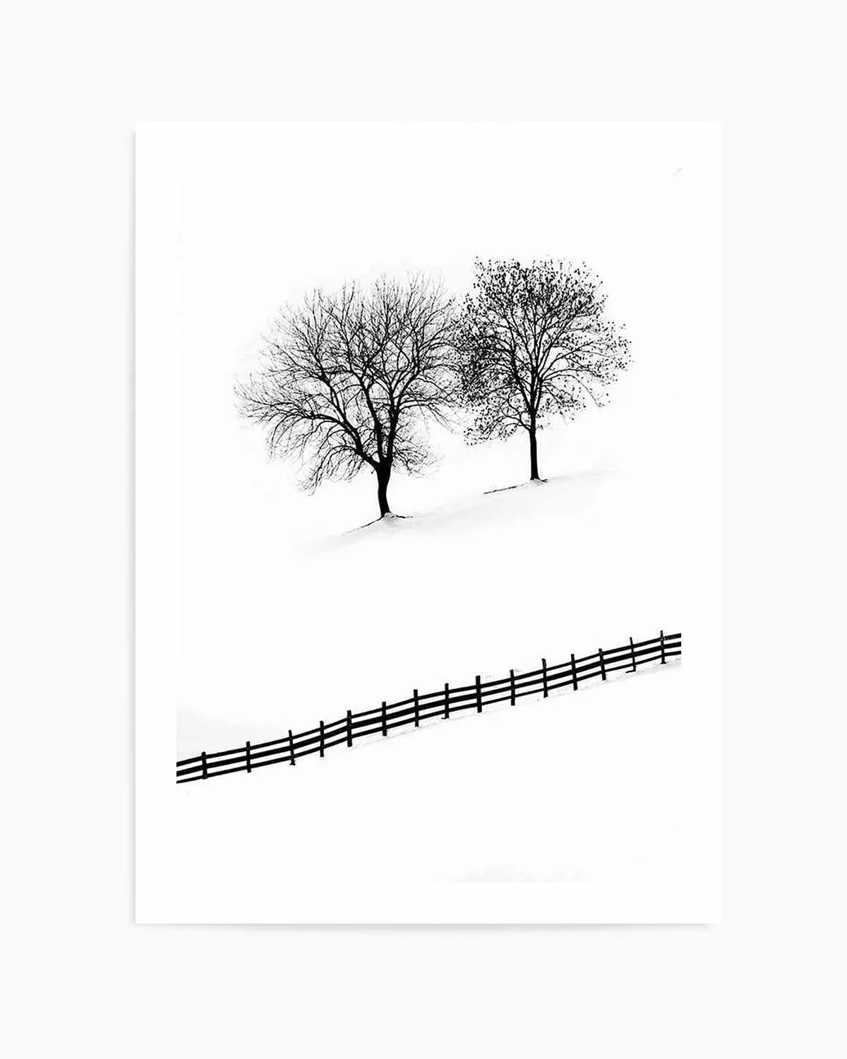 Snow Trees by Mario Stefanelli Art Print from Olive et Oriel where you can shop wallpaper and artworks online