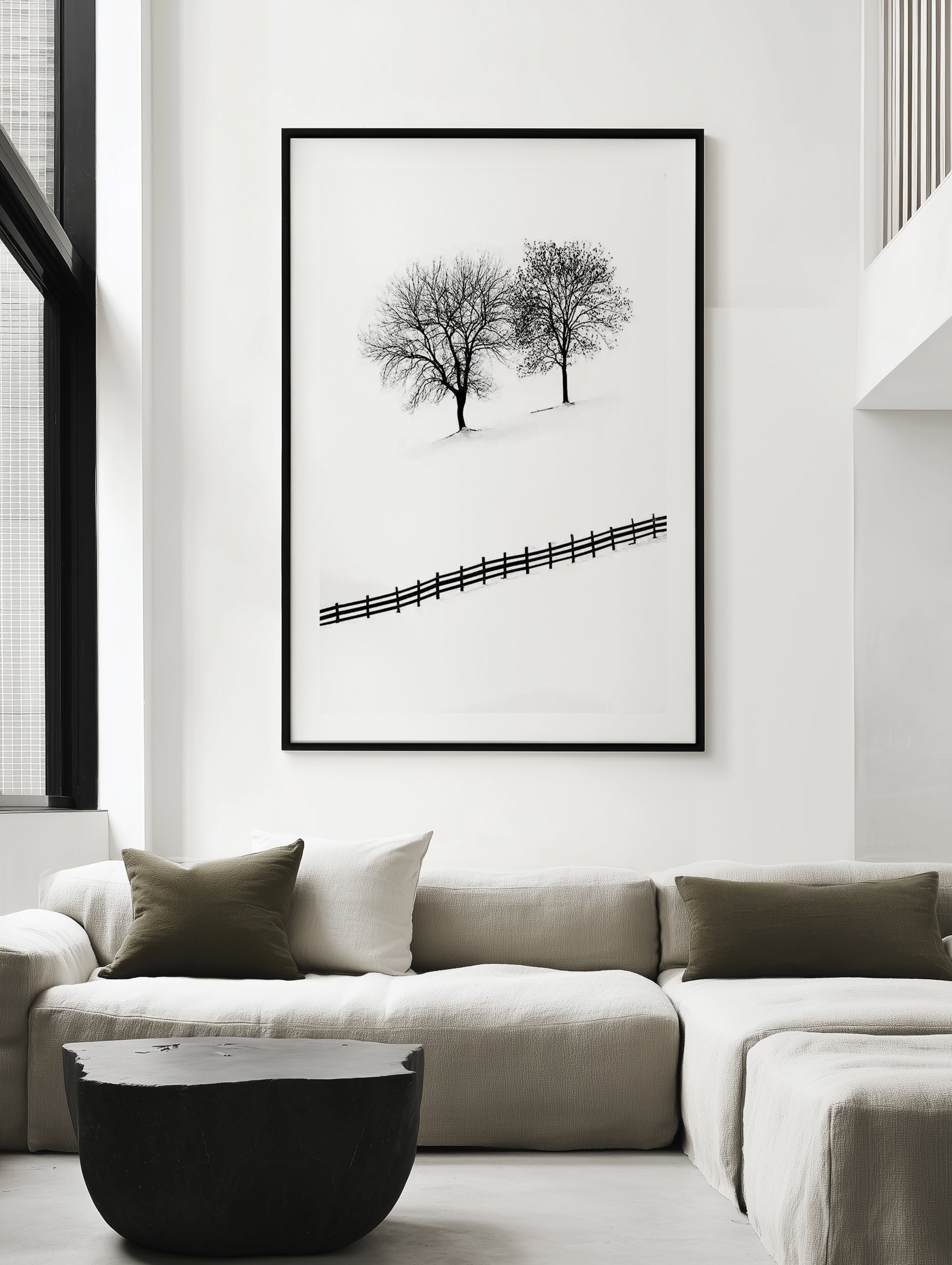 Snow Trees by Mario Stefanelli Art Print