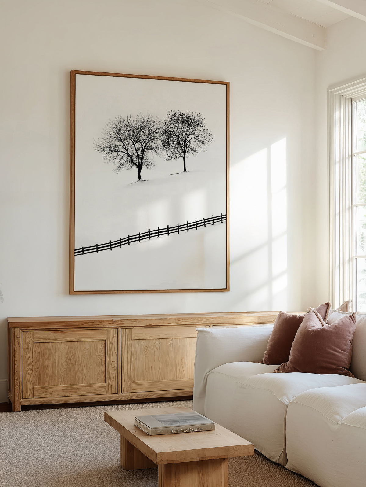 Snow Trees by Mario Stefanelli | Framed Canvas Wall Art